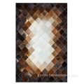 Cowhide Leather Rugs Luxury cowhide patchwork leather rugs Factory